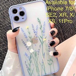 Matte lilac flower phone case